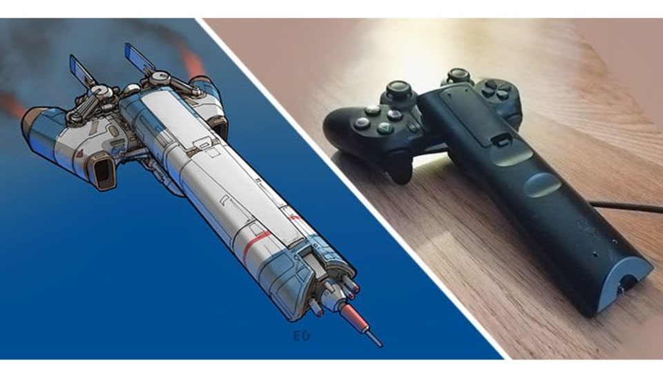 Dva ovladače mohou dát dohromady skvělou kosmickou loď